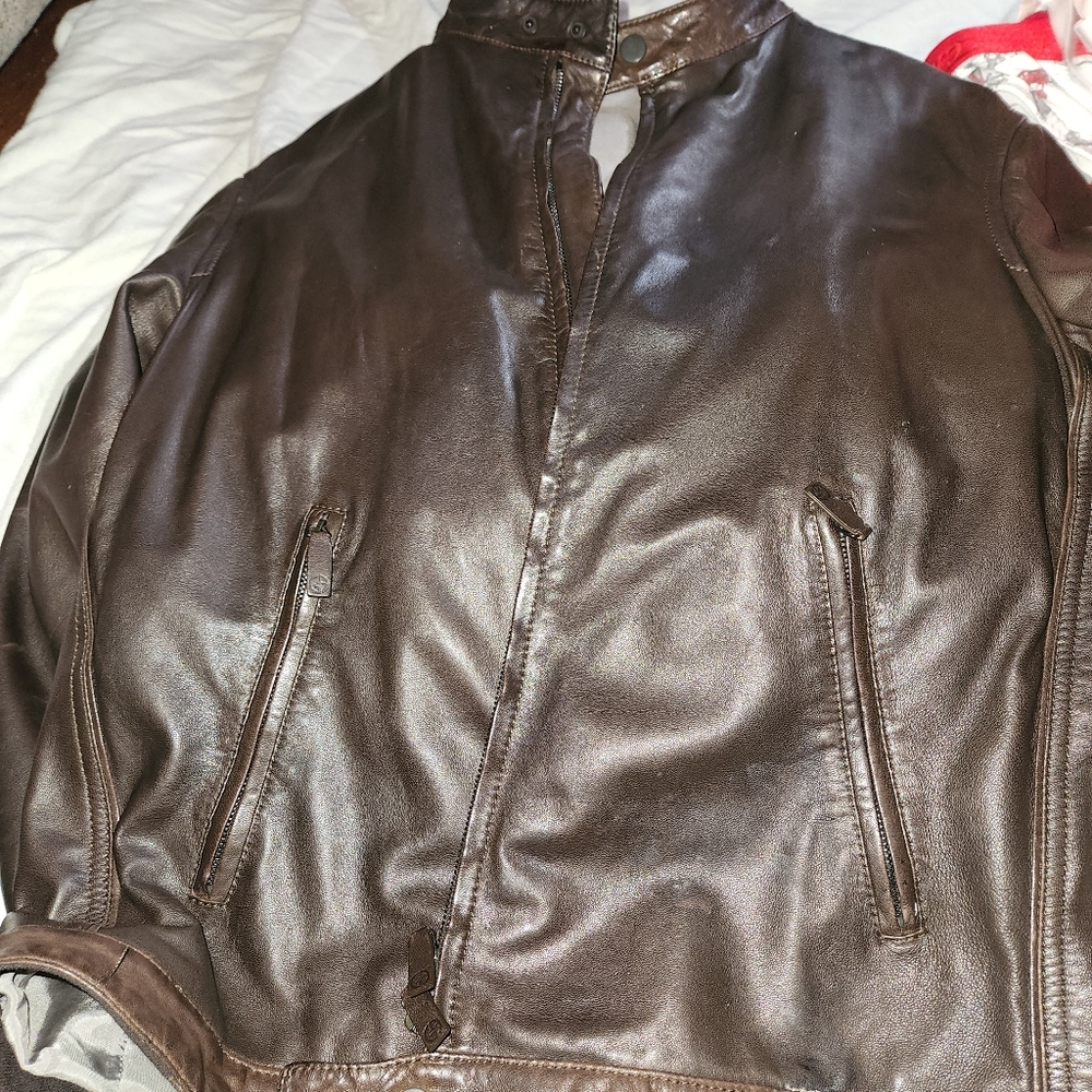 Georgia Armani men's leather jacket